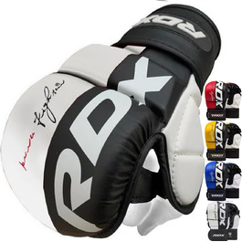 RDX MMA рукавички для спарингу, відкриті чоловічі та жіночі рукавички для бойових мистецтв, Muay Thai, кікбоксингу, вентиляція, розмір M, білі