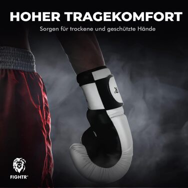 Боксерські рукавички Fightr для боксу, MMA, Муай-Тай і кікбоксингу, максимальний захист і стабільність, розміри 8-16 унцій, з чохлом