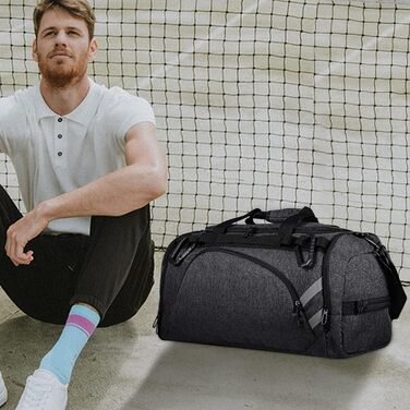 Спортивна сумка BERTASCHE 50 л з відділенням для взуття та вологих речей, рюкзак для тренувань, фітнесу, басейну, сауни, подорожей, для чоловіків і жінок