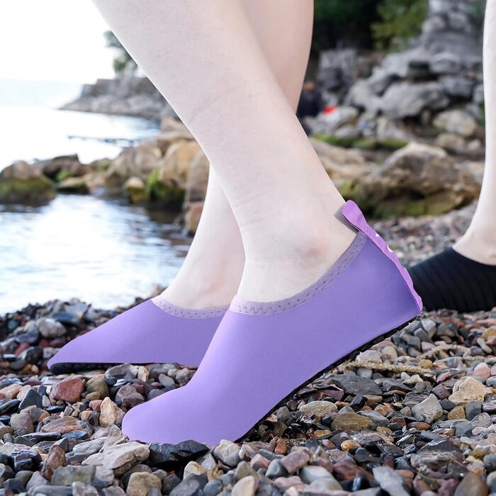 Водні черевики JOTO для жінок, чоловіків та дітей, унісекс. Швидка сушка, для плавання, пляжу, серфінгу. Розмір 40/41 EU, фіолетовий.