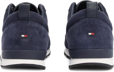 Кросівки Tommy Hilfiger чоловічі Runner Iconic з шкіри та замші, блакитний, 46 EU