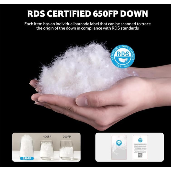 Спальний мішок Naturehike 750FP, 4-сезонний, теплий зимовий, ультралегкий, компактний, з компресійним мішком, CW400-Чорний-M