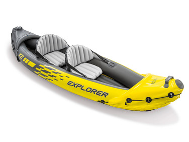Надувний двомісний каяк Intex Explorer з веслами та насосом
