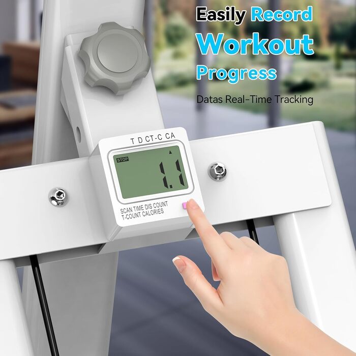 Степпер для дому Gym: компактний, складаний, для фітнесу та кардіотренувань. Білий