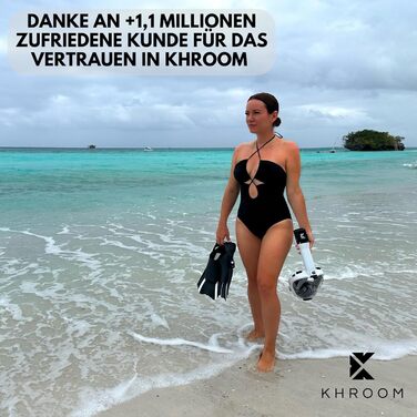 Плавальні ласти Khroom для дорослих, короткі, регульовані, для снорклінгу, розмір 36-47, червоні, преміум-якість, з сумкою, Італія