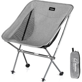 Складний туристичний стілець Naturehike Ultraleicht – 150 кг, сірий