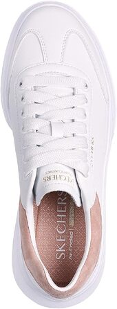 Жіночі кеди Skechers Cordova Classic Best Behavior білого кольору з рожевою облямовою, шкіряні, розмір 38 EU