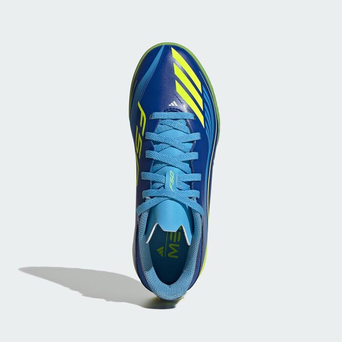 Дитячі футбольні бутси adidas F50 Messi League Turf для штучного покриття (33.5 EU, Royal Blue Solar Yellow Semi Blue Burst)