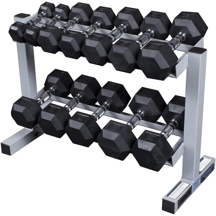 Стійка для гантелей Body-Solid Powerline PDR-282X, 2 полиці, металева, професійна