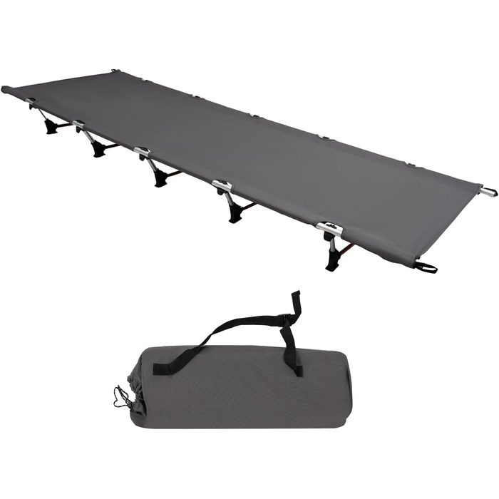 Розкладне ліжко для кемпінгу, туристичне ліжко-крісло, 190x65x15 см, з сумкою, до 150 кг