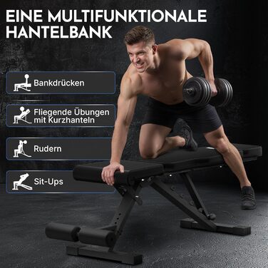 Hantelbank NEOLYMP для дому, до 450 кг, складна та регульована, карбоновий дизайн, 72 положення, з Ebook та доступом до додатку - ідеально для жиму лежачи та силових тренувань