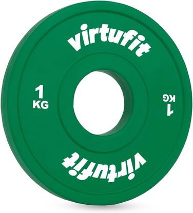 Олімпійський фракційний диск VirtuFit 1 кг, зелений, для штанги та гантелей