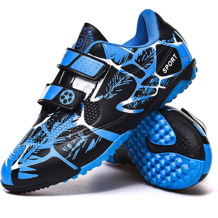 Дитячі футбольні бутси KUUK для штучного газону, футзалу та тренувань. Підходять для хлопчиків та дівчаток. Розмір 28 EU, колір блакитний.
