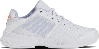 Кросівки для тенісу K-Swiss Court Express Carpet - унісекс, білі, персикові, розмір 33.5 EU