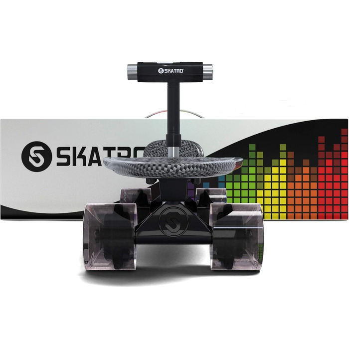 Скейтборд Skatro Mini-Cruiser 22 дюйми, пластиковий, ретро-стиль, Grey Thunderstorm