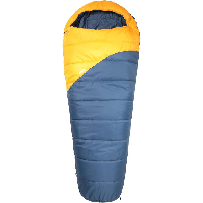 Спальний мішок Mountain Warehouse Summit 250 - 3/4 сезону, ізольований, мумієподібний, 22x40 см у складеному стані. Підходить для осені, кемпінгу та трекінгу. Застібка-блискавка справа, довжина 215 см (Жовтий, XL)