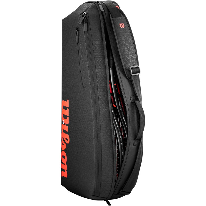 Сумка для тенісу Wilson Clash V3 Super Tour, чорно-інфрачервона, на 2 ракетки