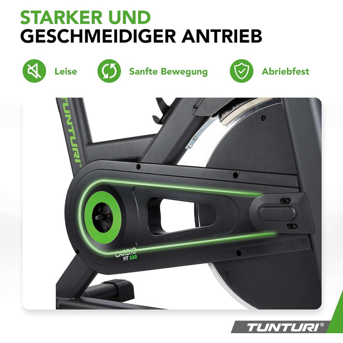 Велотренажер Tunturi Cardio Fit S20 Sprinter - З низьким порогом входу, Bluetooth, ручне регулювання опору