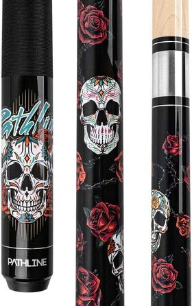 Більярдний кий Pathline Billard-Queuestab: канадський клен, 13 мм наконечник, чорний/молот, 20oz