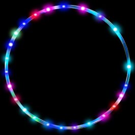 LED Хулахуп для дорослих, 10 кольорів, стробоскоп, фітнес, танці, схуднення, світиться, 60 см, синій