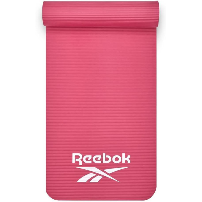 Reebok килимок для фітнесу 10 мм рожевий – нековзкий гімнастичний килимок з натурального каучуку, для йоги, тренувань та домашнього спорту