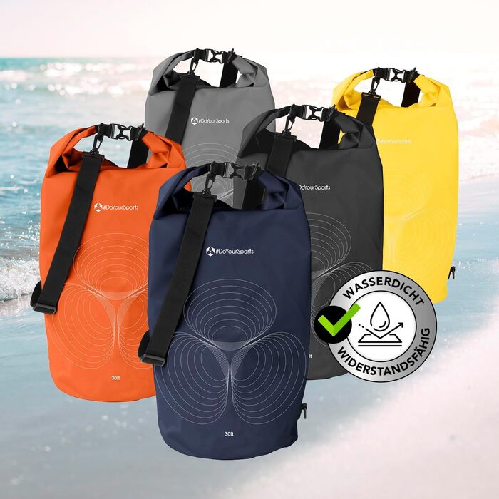 Водонепроникний рюкзак Dry Bag 30L Sonar, темно-синій | Сумка-мішок для активного відпочинку, риболовлі та кемпінгу