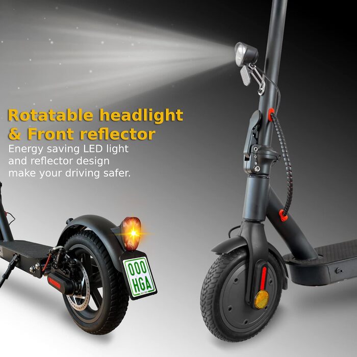 Електросамокат ZWHEEL E9 2023 для доріг з ABE, 350-400Вт, 30км, рекуперація, 8.5'' надувні колеса, амортизація, для дорослих, до 120кг