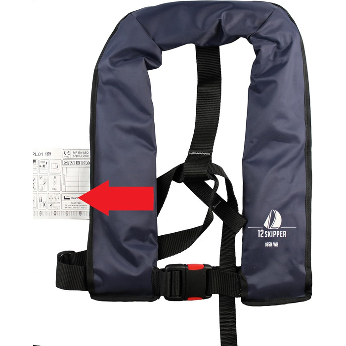 Набір з 2 рятувальних жилетів автоматичних 165N ISO з обплетенням, темно-синій