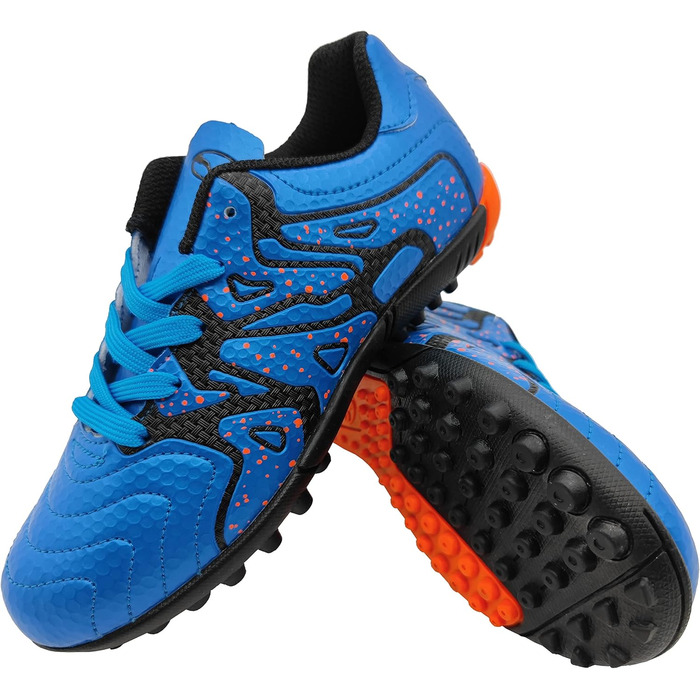 Дитячі футбольні бутси для тренувань на твердих поверхнях. Легкі футбольні кросівки для хлопчиків та дівчаток, розмір 30-40 EU, блакитні