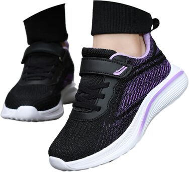 Дитячі кросівки для занять спортом: кросівки для залу, бігові кросівки, спортивне взуття для дітей, кросівки-сліпони, чорні, розмір 28-40 EU