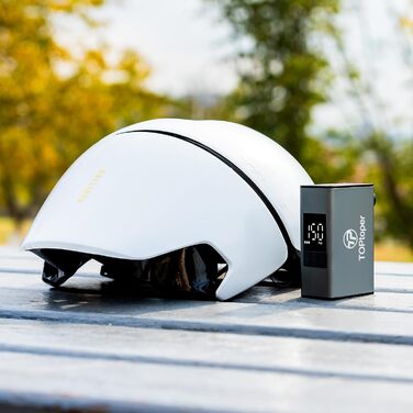 Електричний міні-насос для велосипеда TOPtoper, цифровий манометр, 150 PSI, компактний насос для підкачки шин