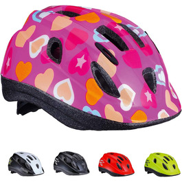Дитячий велосипедний шолом BBB Cycling Boogy Heart для хлопчиків і дівчаток, захист для катання на велосипеді, скейтборді, самокаті, розмір M (52-56 см), унісекс