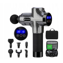 Перкусійний масажер Massage Gun з 6 насадками