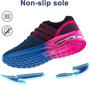 Жіночі кросівки для бігу Hitmars: зручні, дихаючі, з підошвою, що не ковзає. Розміри EU 36-42 (чорний, фіолетовий, блакитний)