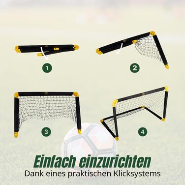 Ворота для футболу Umbro 90x59x61 см, складані, металеві, чорно-жовті, для дітей та дорослих, для тренувань вдома та на вулиці