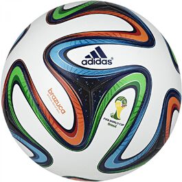 Офіційний футбольний м'яч adidas Brazuca, розмір 5, білий/синій/кольоровий