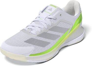 Жіноче взуття для падел-тенісу Adidas Courtquick W, розмір 41 1/3 EU, Cloud White/Silver Metallic/Lucid Lemon