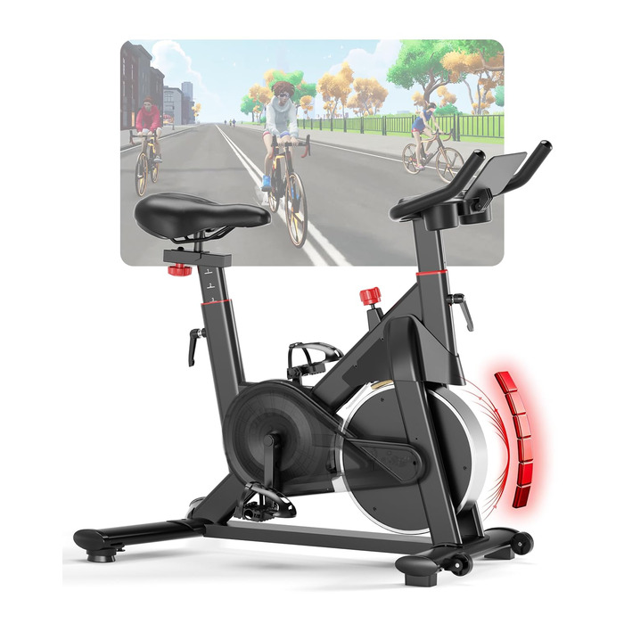 Велотренажер для дому Superun: спінінг-байк з регулюванням опору, магнітний, 15 кг маховик, тихий, для кардіотренувань