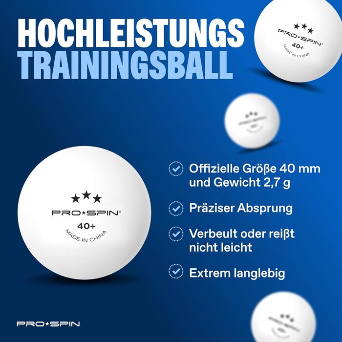 Набір для настільного тенісу PRO-SPIN - з сіткою, м'ячами, сумкою | Для гри 2 гравців | Преміум якість | Фіолетовий/Блакитний