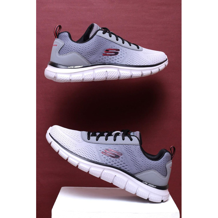 Чоловічі кросівки Skechers Max Cushioning Arch Fit (розмір 48.5 EU, колір Gray Black) — ортопедичні з амортизацією