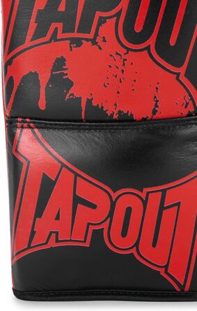 Боксерські рукавички Tapout зі шкіри, 10 унцій, чорні/червоні
