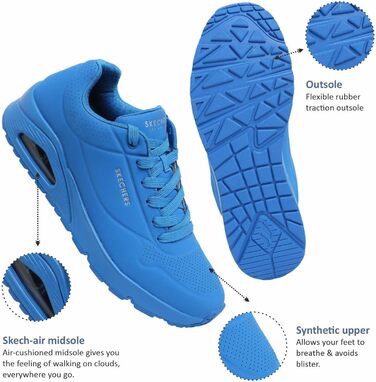 Кросівки Skechers Uno Stand On Air для чоловіків, синій Durabuck, 42 EU