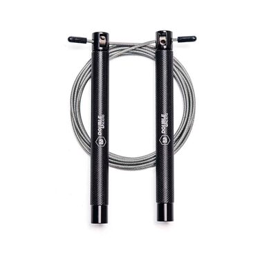 Скакалка Springseil Speed Rope: регульований, для CrossFit, боксу, фітнесу. Металеві ручки, срібно-чорний колір