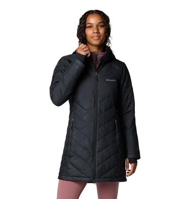 Жіноча зимова куртка-пальто Columbia First Generation Heavenly Long Hooded Jacket, чорна, розмір L