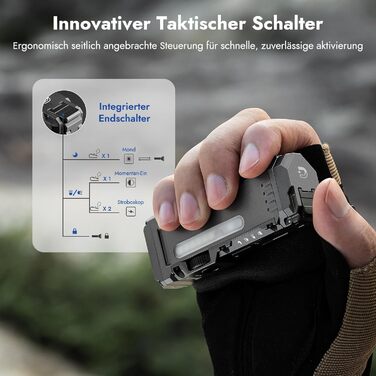 WUBEN X4 Mini LED ліхтарик з RGB підсвічуванням, 1500 люменів, IP68, тактичний, для кемпінгу та надзвичайних ситуацій, чорний