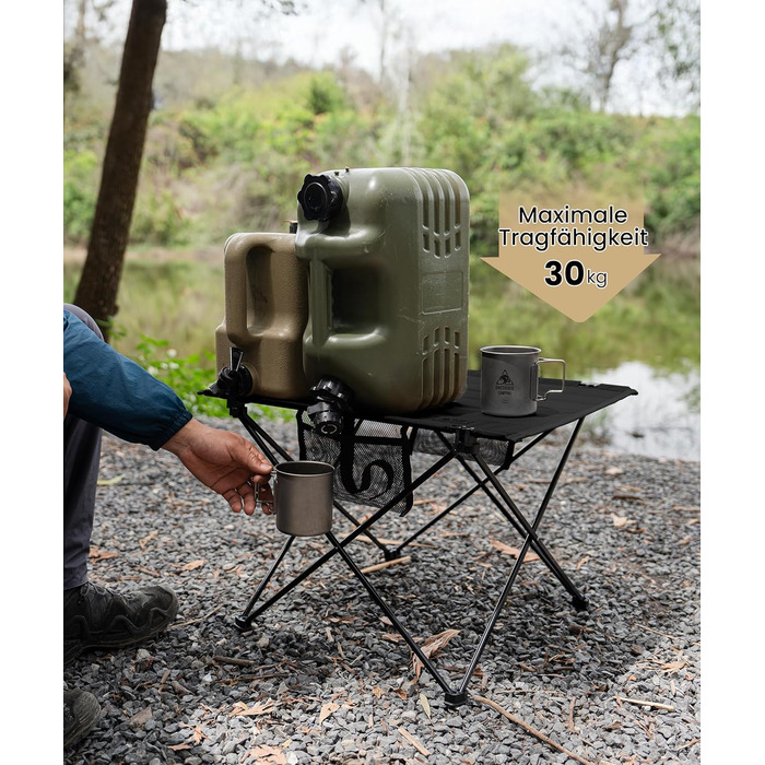 OneTigris CAMPMATE Стіл для кемпінгу складний, легкий, на 30 кг, зелений (чорний)