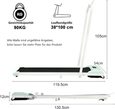 Біговий тренажер Merax: Компактний біговий килимок з LED-дисплеєм, електричний для дому та офісу (MS304438AAG)