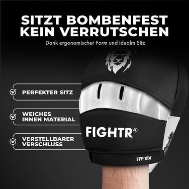 FIGHTR® Преміум лапи для боксу та єдиноборств з ідеальною амортизацією і стабільністю, у комплекті з сумкою | Фокус-пади для боксу, MMA, Муай Тай