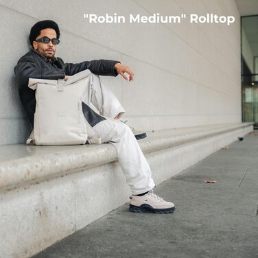 Рюкзак Johnny Urban Robin Medium помаранчевий роллтоп, 15л, водовідштовхувальний, з відділенням для ноутбука, для жінок і чоловіків, університет, бізнес, велосипед, екологічний