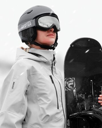 Набір для катання OutdoorMaster: лижний і сноубордичний шолом з маскою, 12 вентиляційних отворів, для дорослих, підлітків, матовий білий, розмір L (58-61 см)